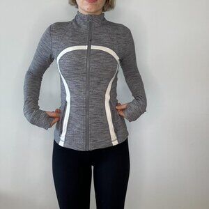 Lululemon Women's Wee Are From Space Coal Fossil-White Define Jacket Size 6